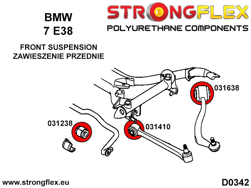 031238A: Voorste stabilisatorstangbus SPORT