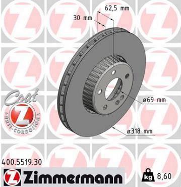 Zimmermann remschijf Formula S vooras C-KLASSE x205