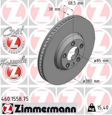 Zimmermann remschijf Formula Z vooras rechts CAYENNE (9PA)