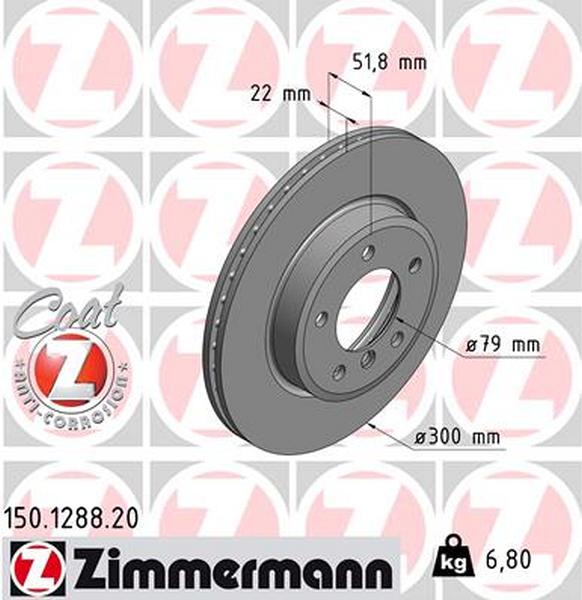 Voorzijde remschijven Zimmermann E46 325i