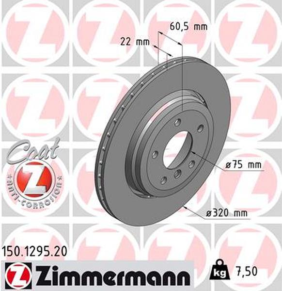 Achterzijde remschijven Zimmermann E46 330i