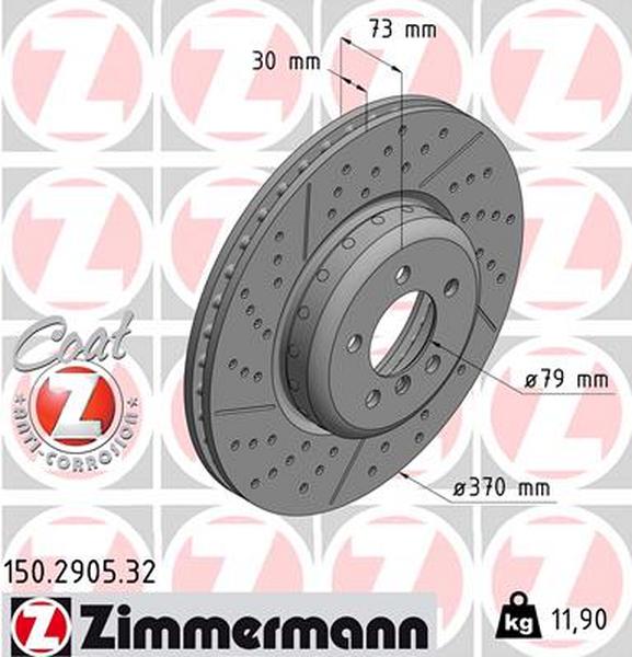 Zimmermann brake disc Formula F front axle 114d-M135i 316d-340i