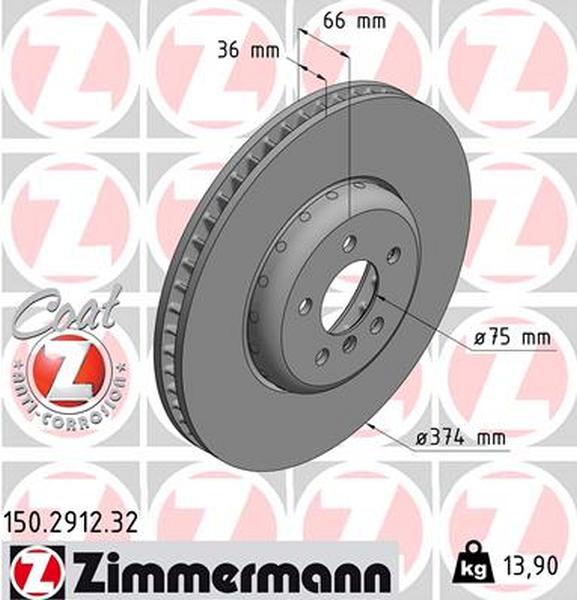 Zimmermann remschijf Formula F vooras links F01-F13 *50i *50D