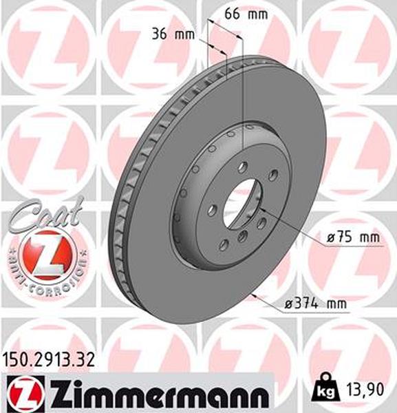 Zimmermann remschijf Formula F vooras rechts F01-F13 *50i *50D