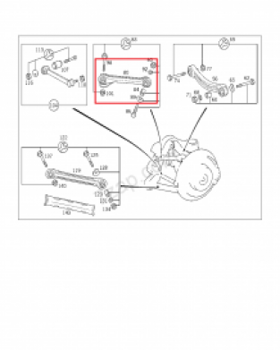 Achter camber stangen verstelbaar W202 W203 W210 W124