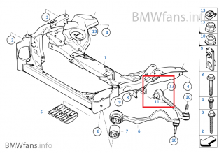 Versterkte reactiearm voor rubber M E8*/E9*