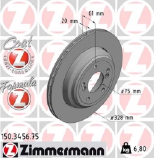 Zimmermann remschijf Formula Z achteras rechts E39 M5