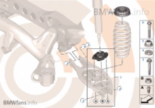 Achter schokdemper bevestiging onder Uniball E81-E93